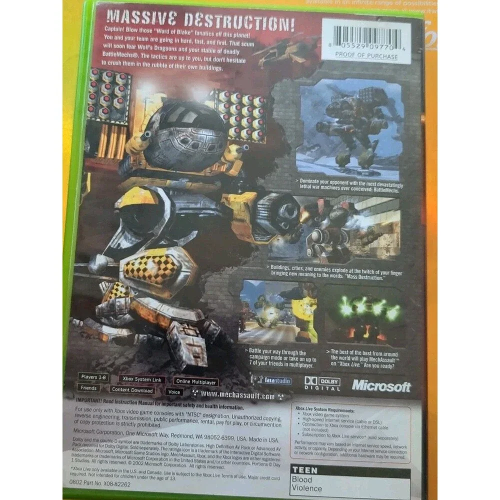 MechAssault Microsoft Xbox 2002 Tested
